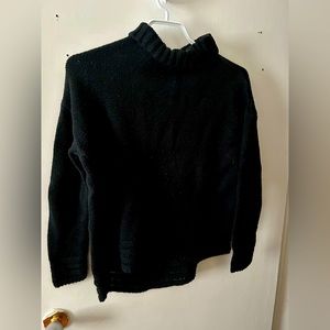 Old Navy High-Neck Over-Sized Knit Sweater in Black, Size Women’s XS